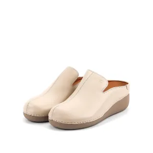 camel active Women Faye 1 Leather Slip-On Mules -752406-DZ01SV-0-WHITE