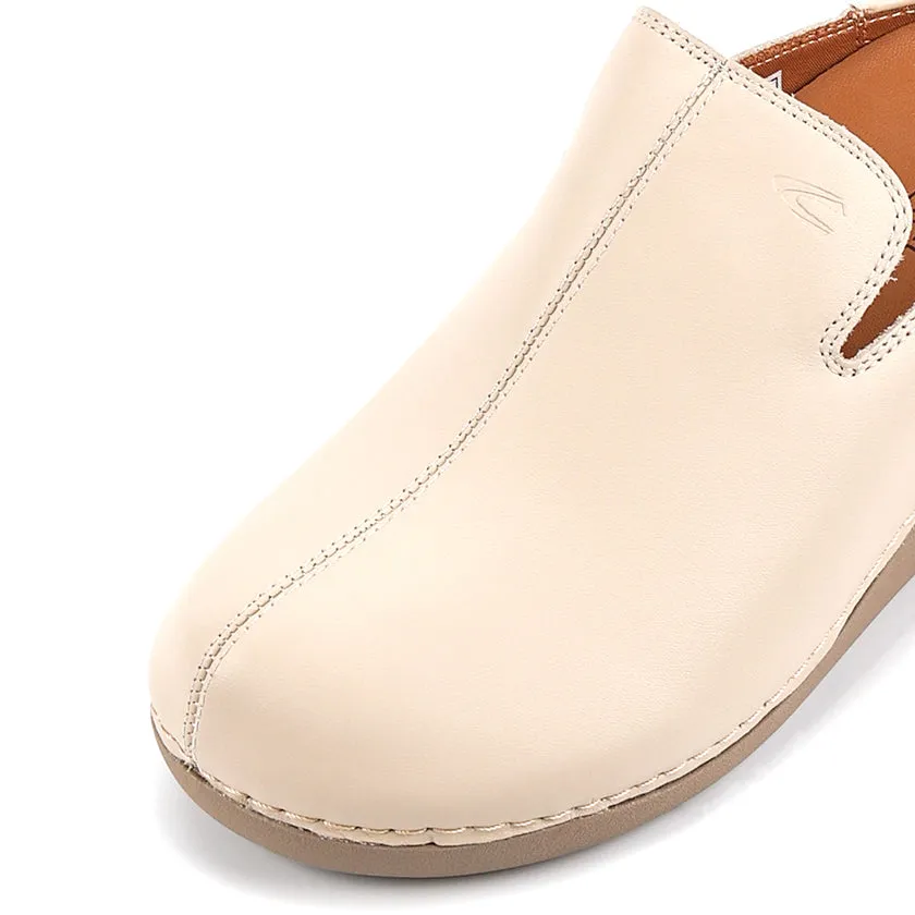 camel active Women Faye 1 Leather Slip-On Mules -752406-DZ01SV-0-WHITE