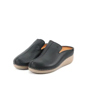 camel active Women Faye 1 Leather Slip-On Mules -752406-DZ01SV-1-BLACK