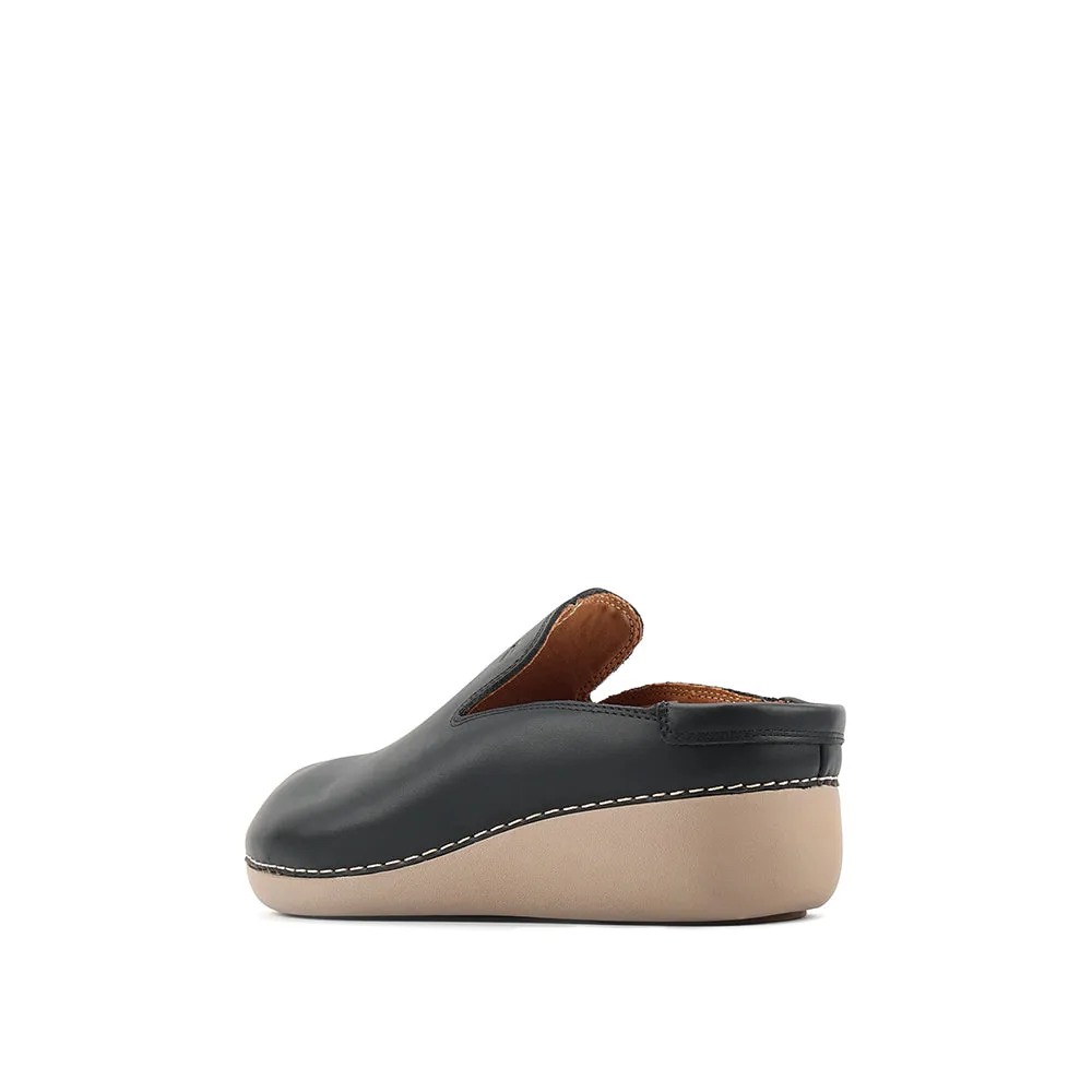 camel active Women Faye 1 Leather Slip-On Mules -752406-DZ01SV-1-BLACK