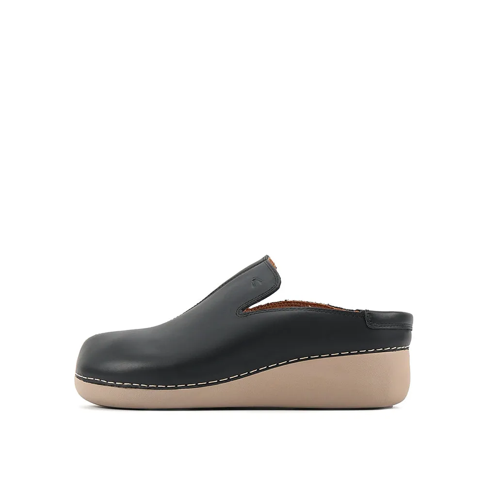 camel active Women Faye 1 Leather Slip-On Mules -752406-DZ01SV-1-BLACK