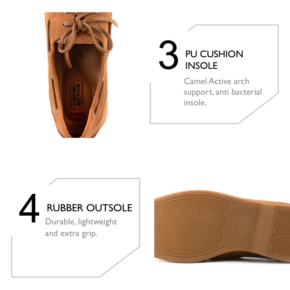 camel active Women Gianna Comfort Loafer Shoes -752404-DZ01SV-3-BROWN