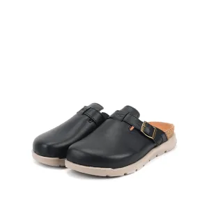 camel active Women Trinity 1 Buckled Clogs Sandals-752407-CV02SV-1-BLACK