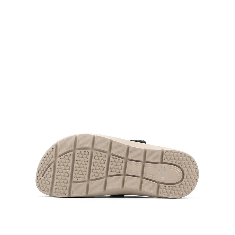 camel active Women Trinity 1 Buckled Clogs Sandals-752407-CV02SV-1-BLACK