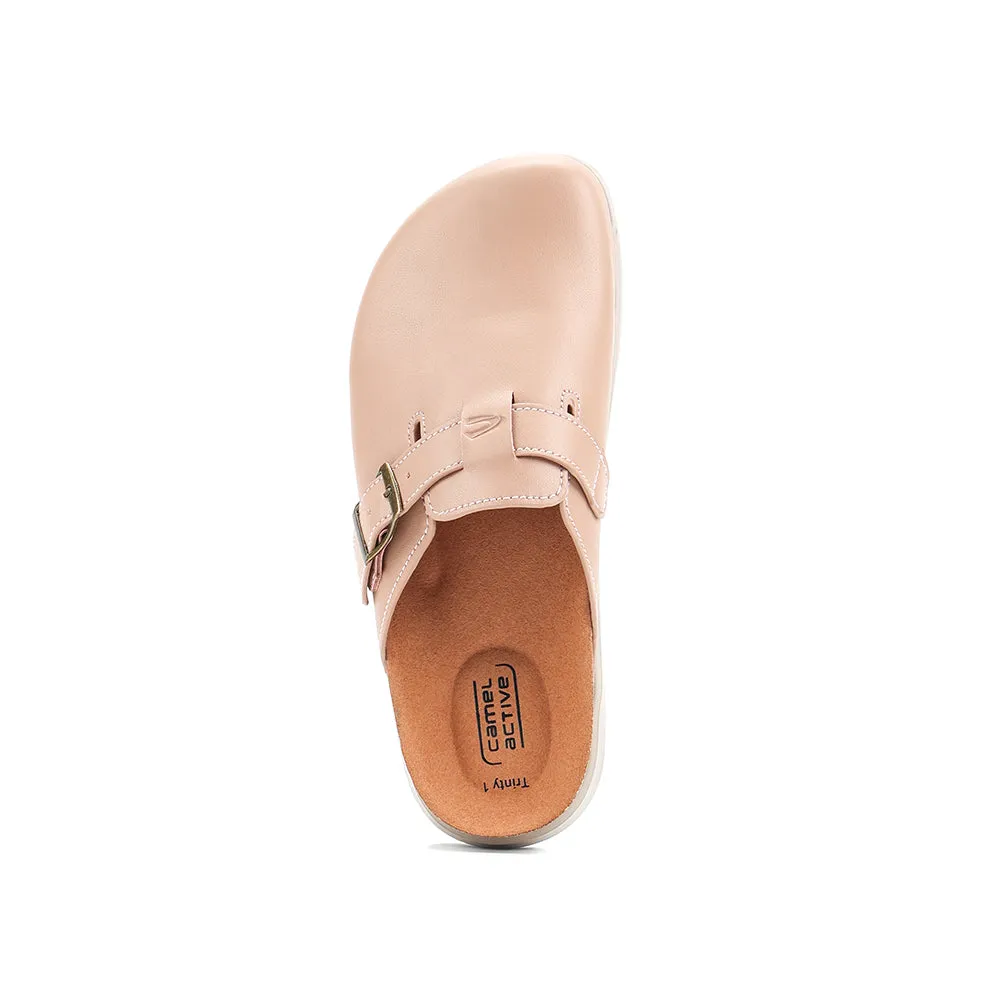 camel active Women Trinity 1 Buckled Clogs Sandals -752407-CV02SV-57-NUDE