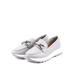 camel active Women Vera Classic Platform Loafer Sneakers -752411-SN01SV-12-GREY