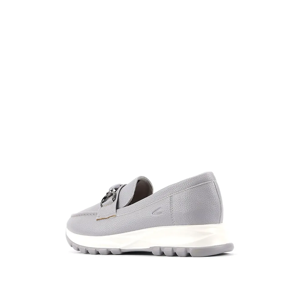 camel active Women Vera Classic Platform Loafer Sneakers -752411-SN01SV-12-GREY