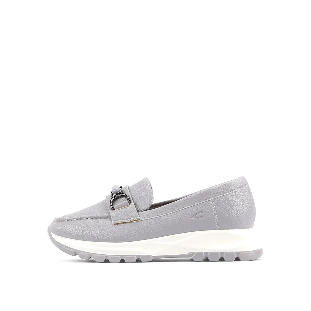 camel active Women Vera Classic Platform Loafer Sneakers -752411-SN01SV-12-GREY