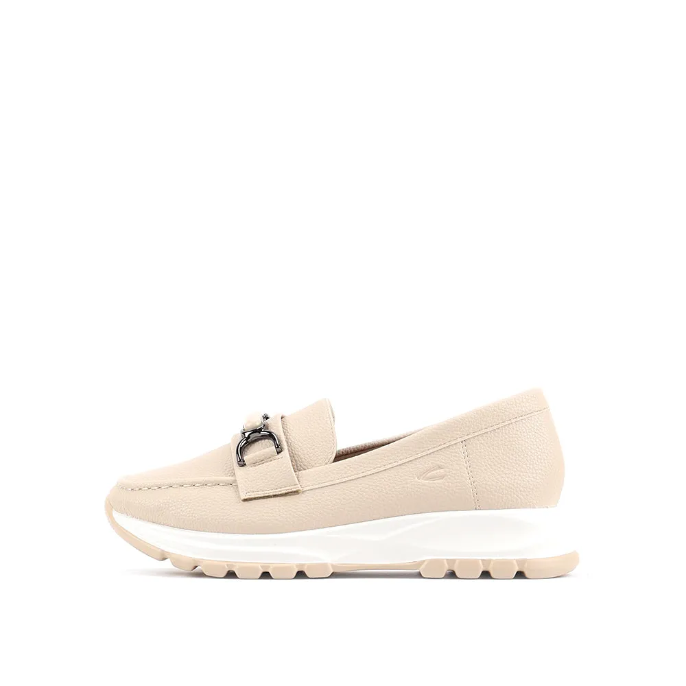 camel active Women Vera Classic Platform Loafer Sneakers -752411-SN01SV-52-BEIGE