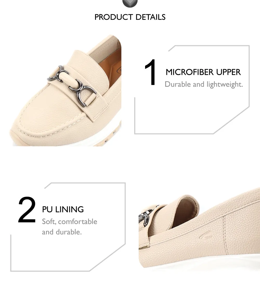 camel active Women Vera Classic Platform Loafer Sneakers -752411-SN01SV-52-BEIGE