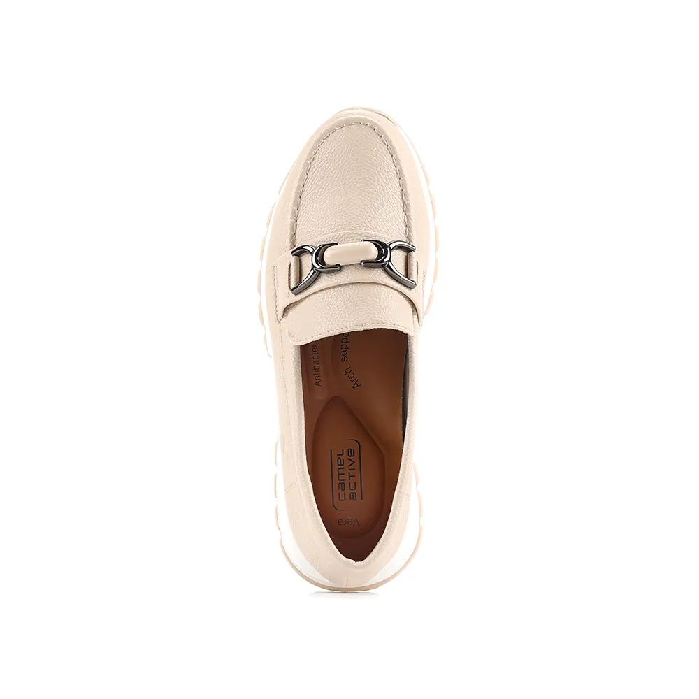 camel active Women Vera Classic Platform Loafer Sneakers -752411-SN01SV-52-BEIGE