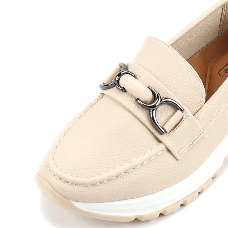 camel active Women Vera Classic Platform Loafer Sneakers -752411-SN01SV-52-BEIGE