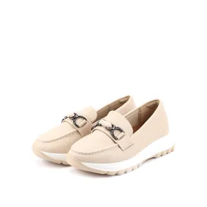 camel active Women Vera Classic Platform Loafer Sneakers -752411-SN01SV-52-BEIGE