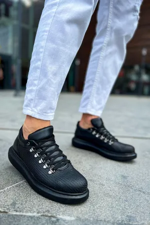 CH021 Men's Unisex Full black Honeycomb Processing Casual Sneaker Sports Shoes