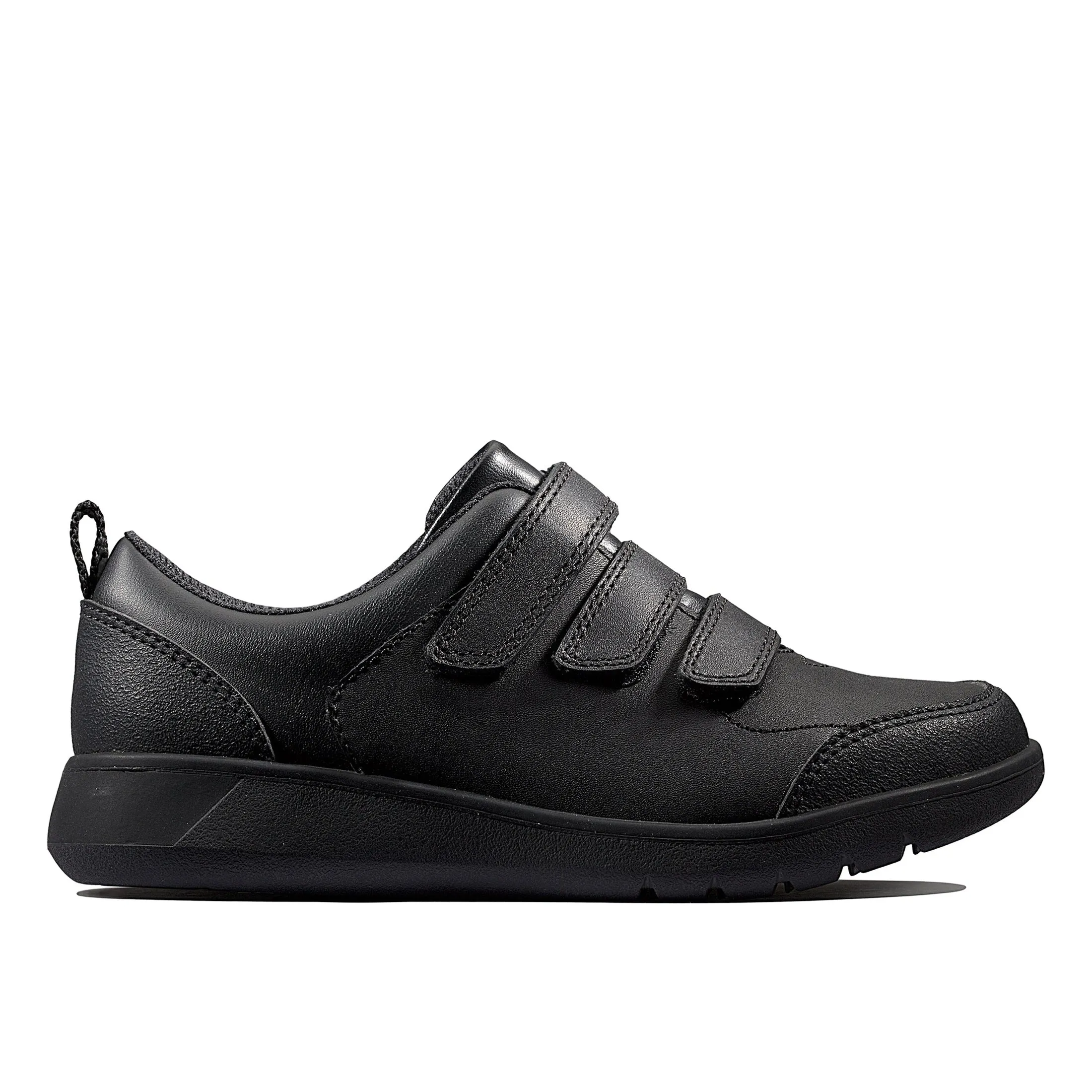 Clarks Scape Sky Black Leather - Extra Wide Fit