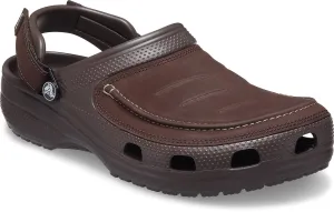 Crocs Yukon 2 Vista Clog Espresso Mens Slip On Leather Shoes Walking Casual Sandals