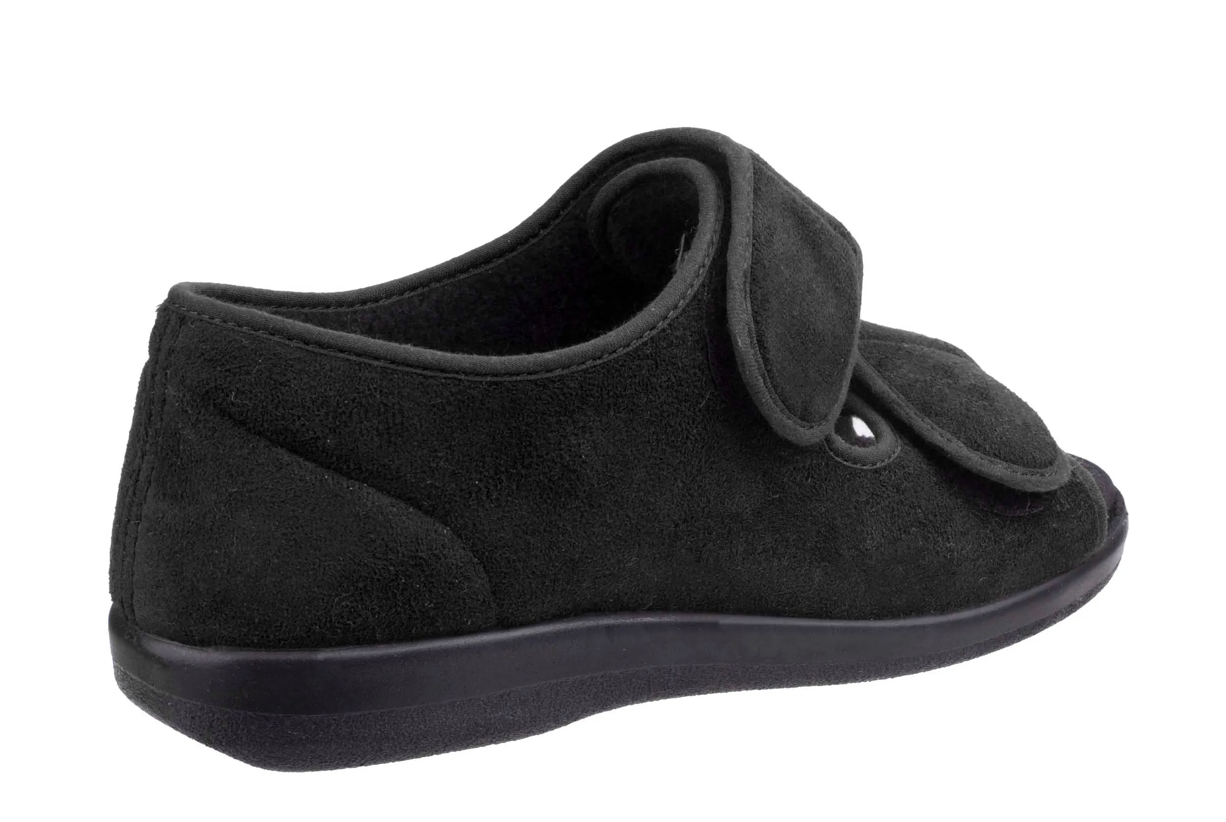 GBS Brompton Mens Extra Wide Fit Open Toe Touch Fastening Slipper