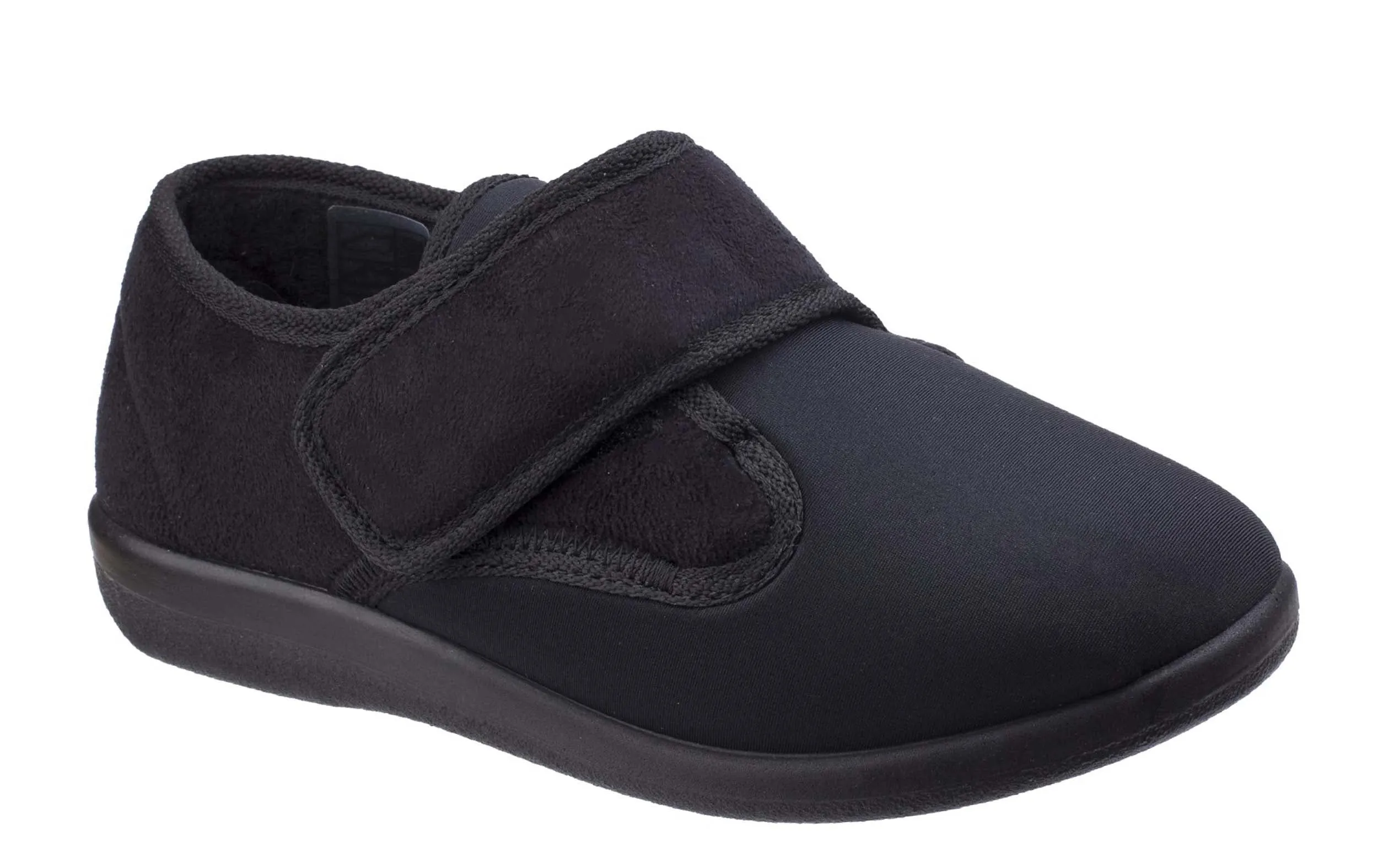 GBS Frenchay Womens Wide Fit Touch Fastening Slipper