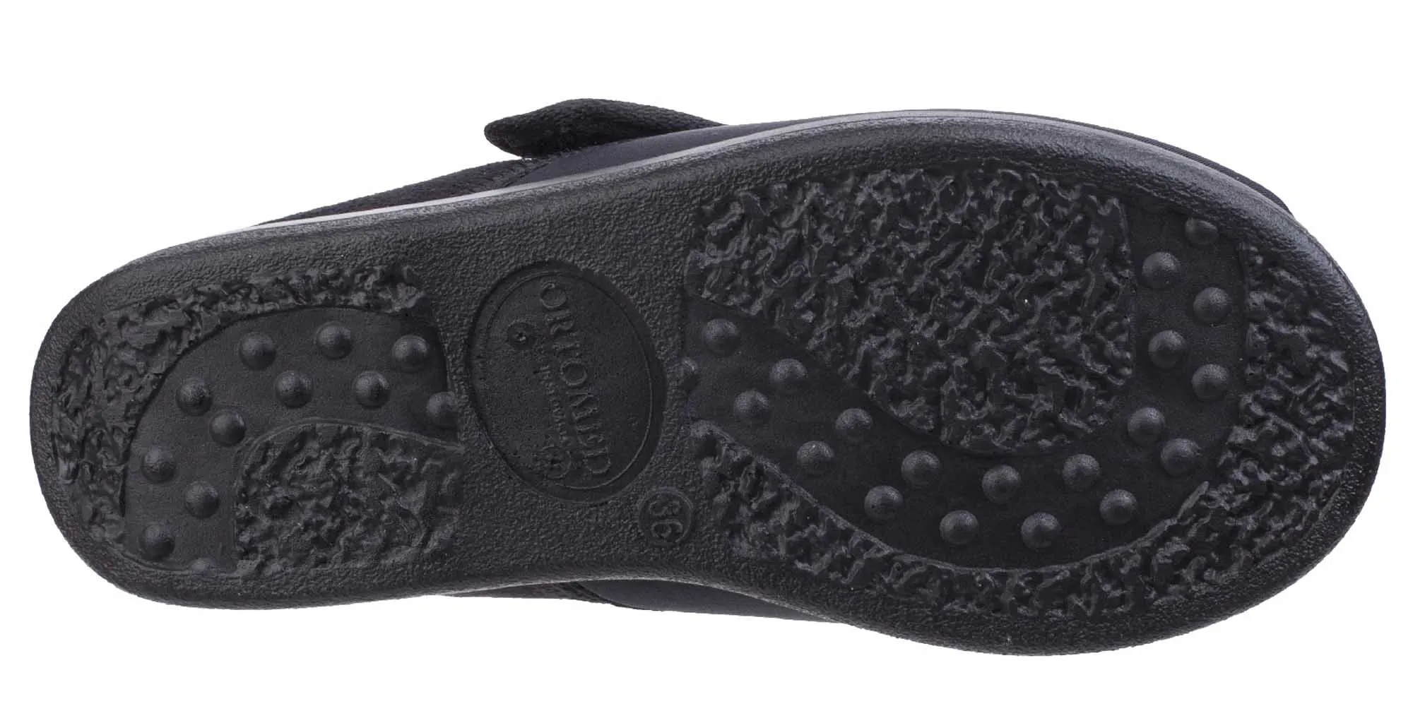 GBS Frenchay Womens Wide Fit Touch Fastening Slipper