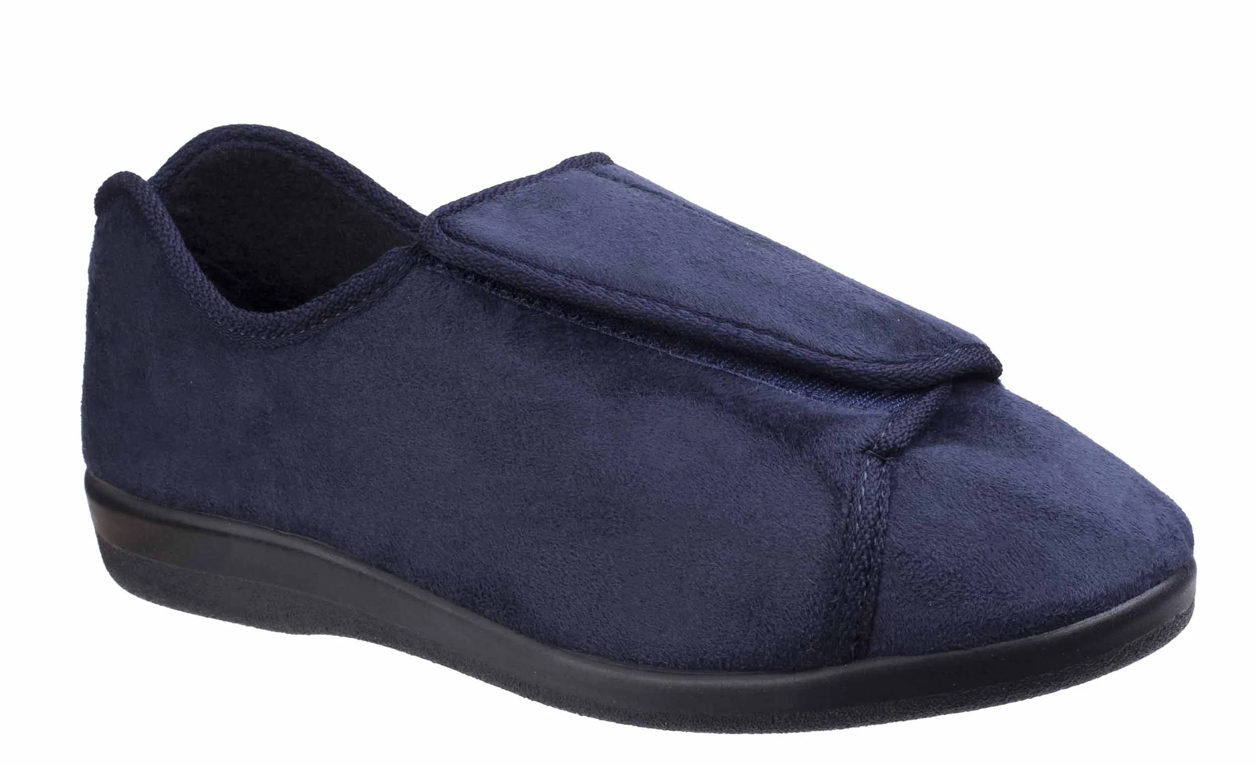 GBS Walton Womens Wide Fit Touch Fastening Full Slipper