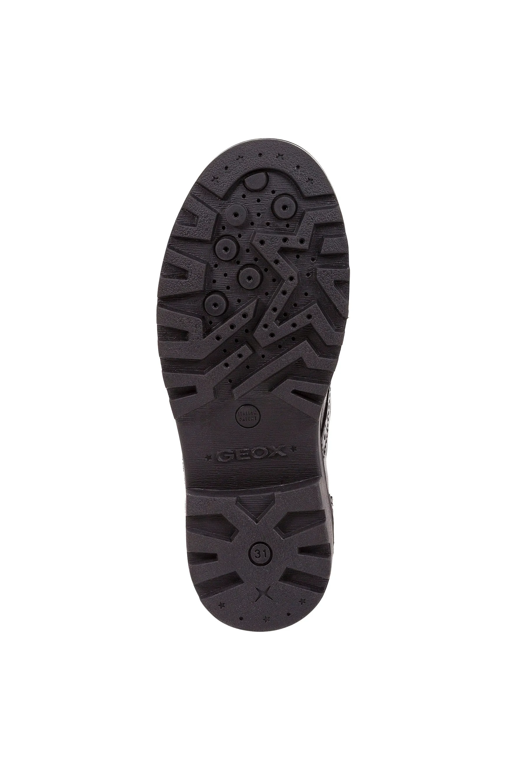 Geox School Shoes | Casey Brogue Lace Up | Black