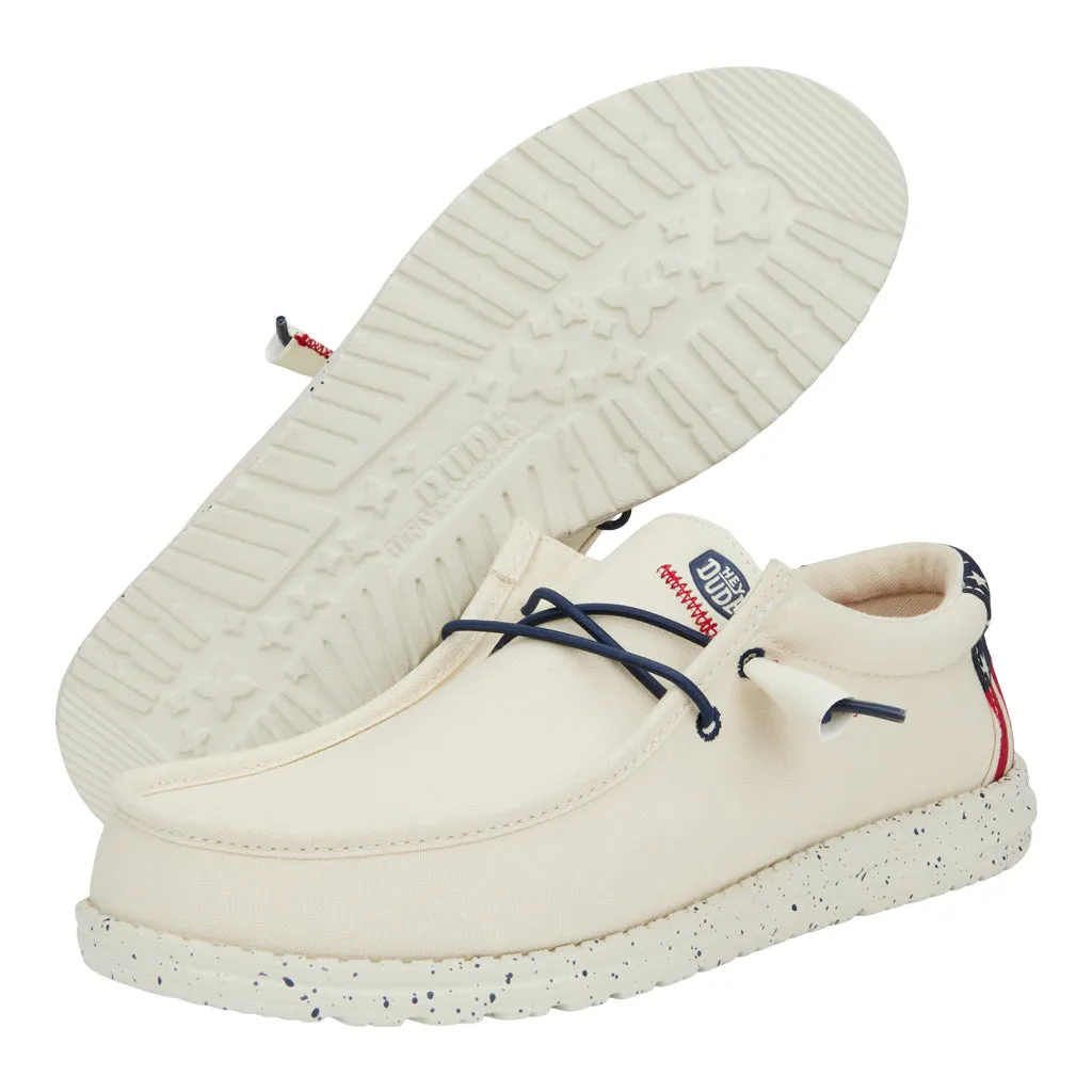 'Hey Dude' Men's Wally Americana - Off White