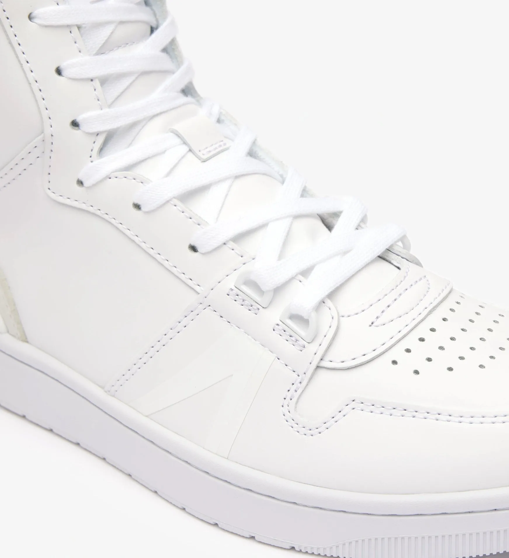 High Top Leather Sneaker White/White
