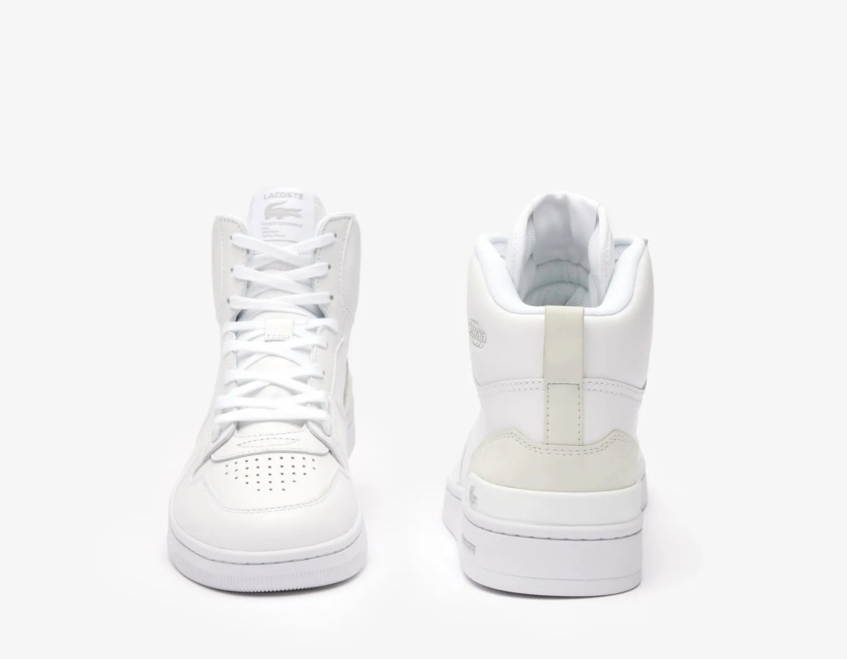 High Top Leather Sneaker White/White