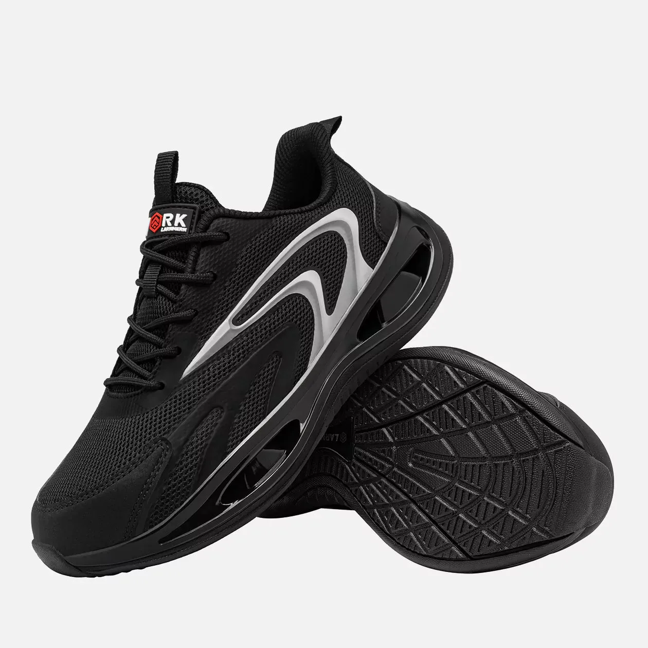 Larnmern Steel Toe Sneakers for Men, Lightweight Shock Absorption Comfortable Work Safety Shoes, #21094