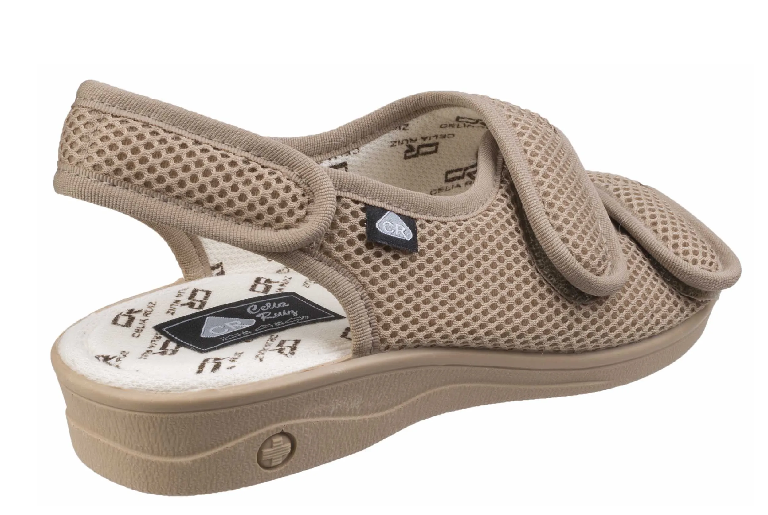 Mirak Celia Ruiz 213 Womens Extra Wide Touch Fastening Canvas Sandal