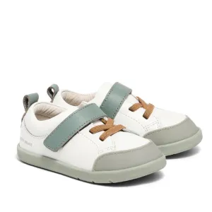 Pretty Braver Boston Leather Trainer First Walker White Sage