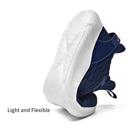 Slow Man Men's Supportive Running Shoes Cushioned Lightweight Athletic Sneakers Navy,6.5