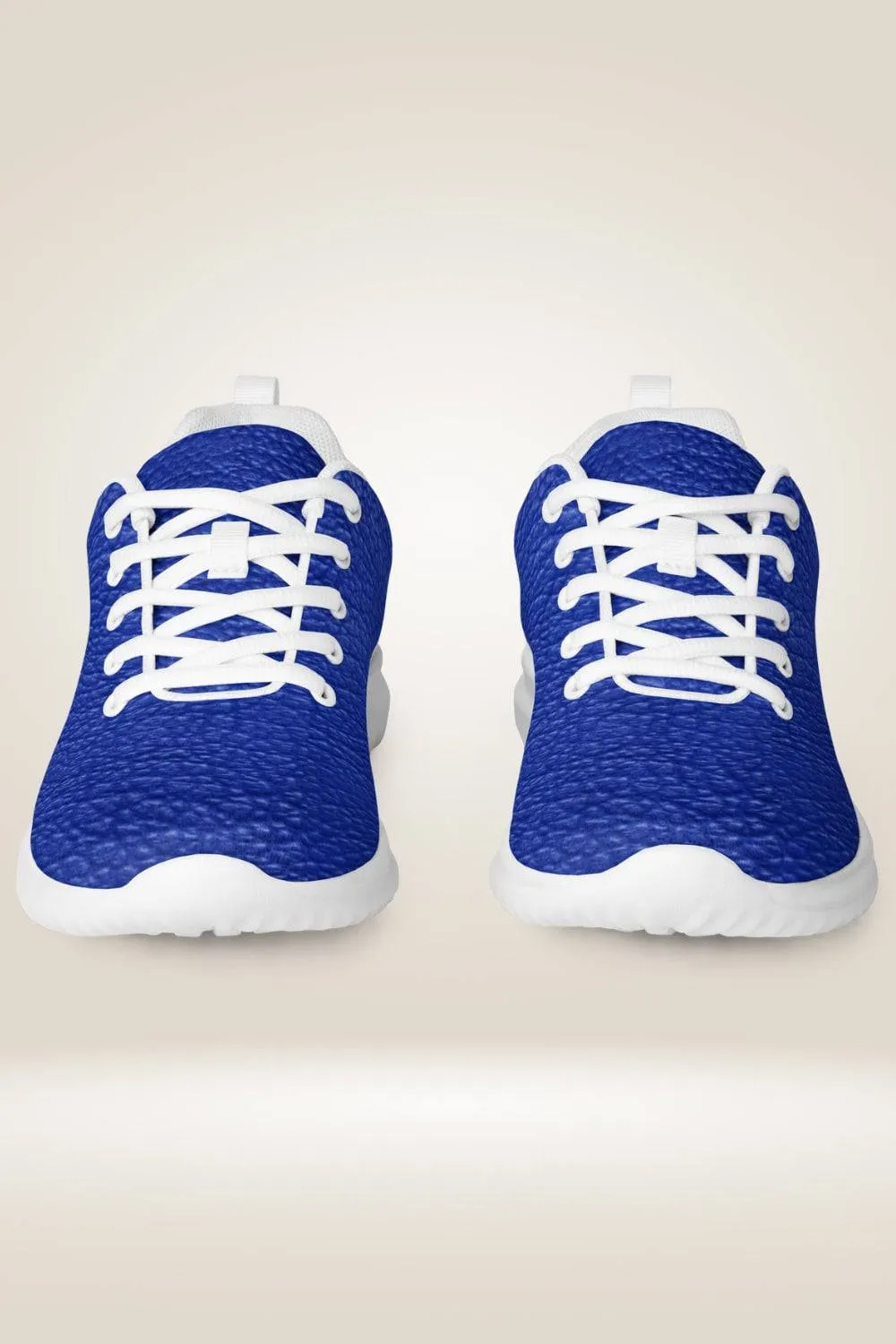 TGC Boutique Leather Print Lace Up Blue Sneakers