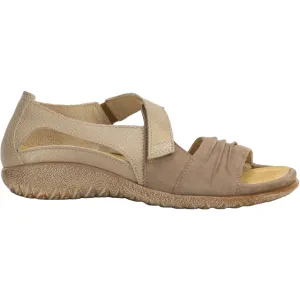 Women's Naot Papaki Stone Nubuck/Beige Lizard Leather