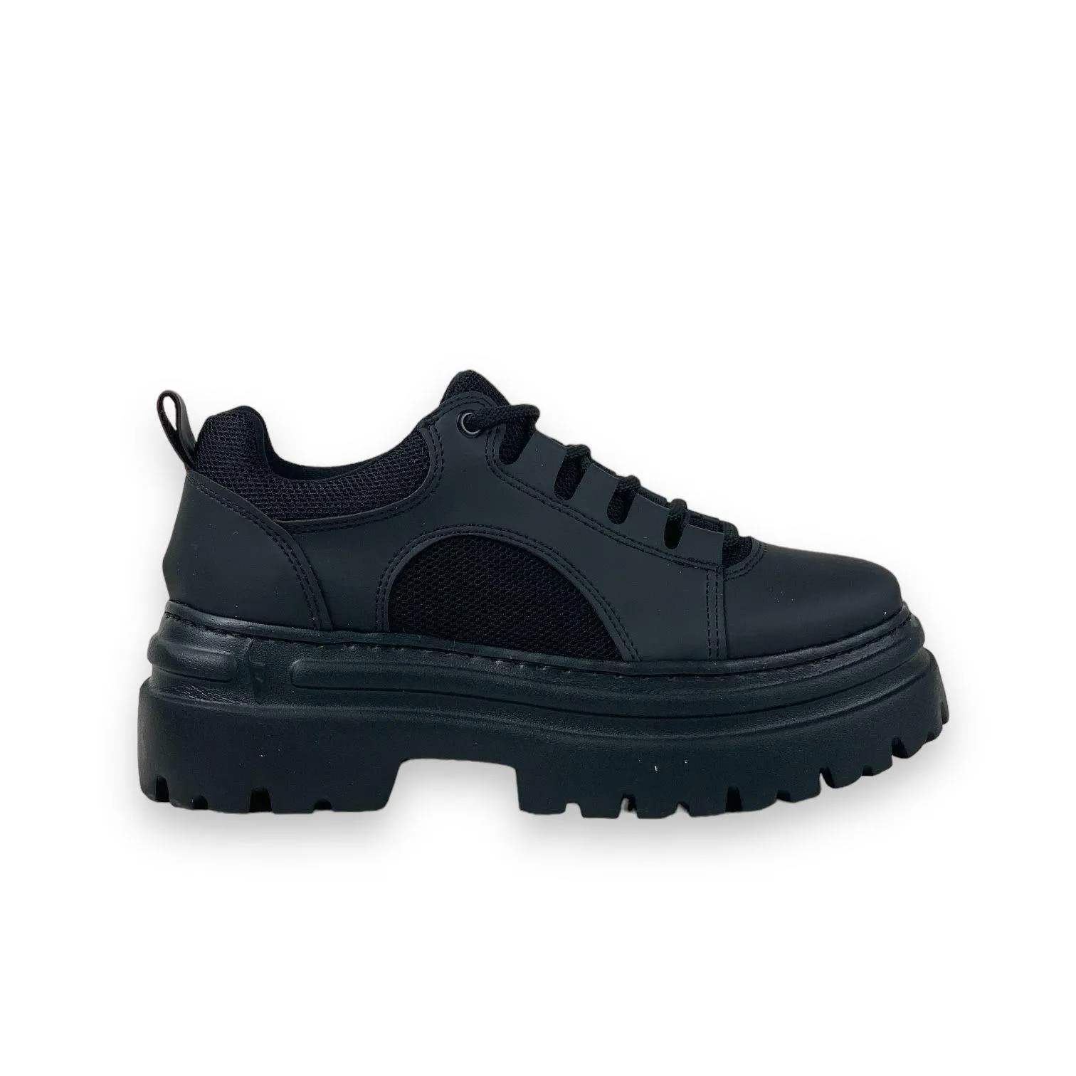 Women's Zalt Black Matte Comfort Sole Mesh Summer Daily Walking Sports Sneaker 6 CM