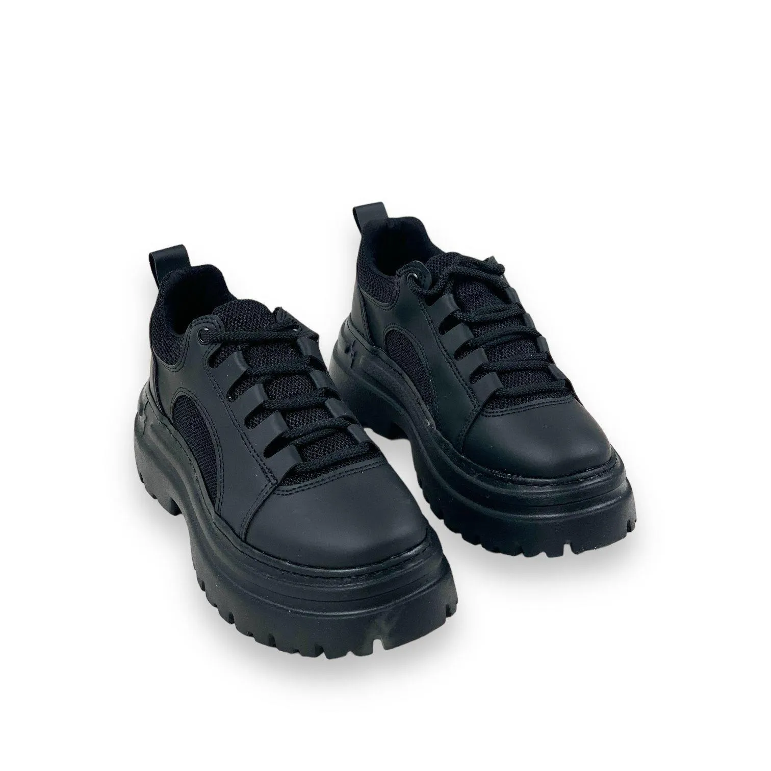 Women's Zalt Black Matte Comfort Sole Mesh Summer Daily Walking Sports Sneaker 6 CM